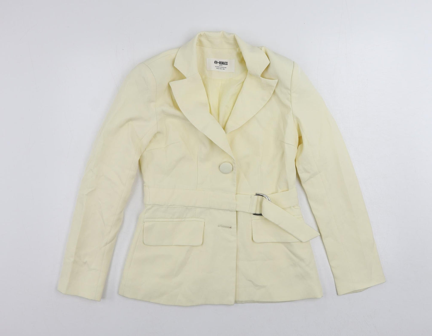 4th+ Reckless Womens Ivory Jacket Blazer Size 6 Button