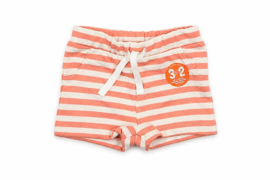 Marks and Spencer Baby Pink Striped Cotton Cropped Trousers Size 3-6 Months Drawstring