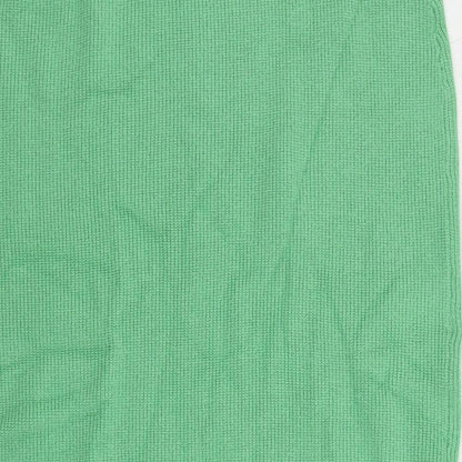 Marks and Spencer Womens Green Viscose Straight & Pencil Skirt Size L - Elastic Waist