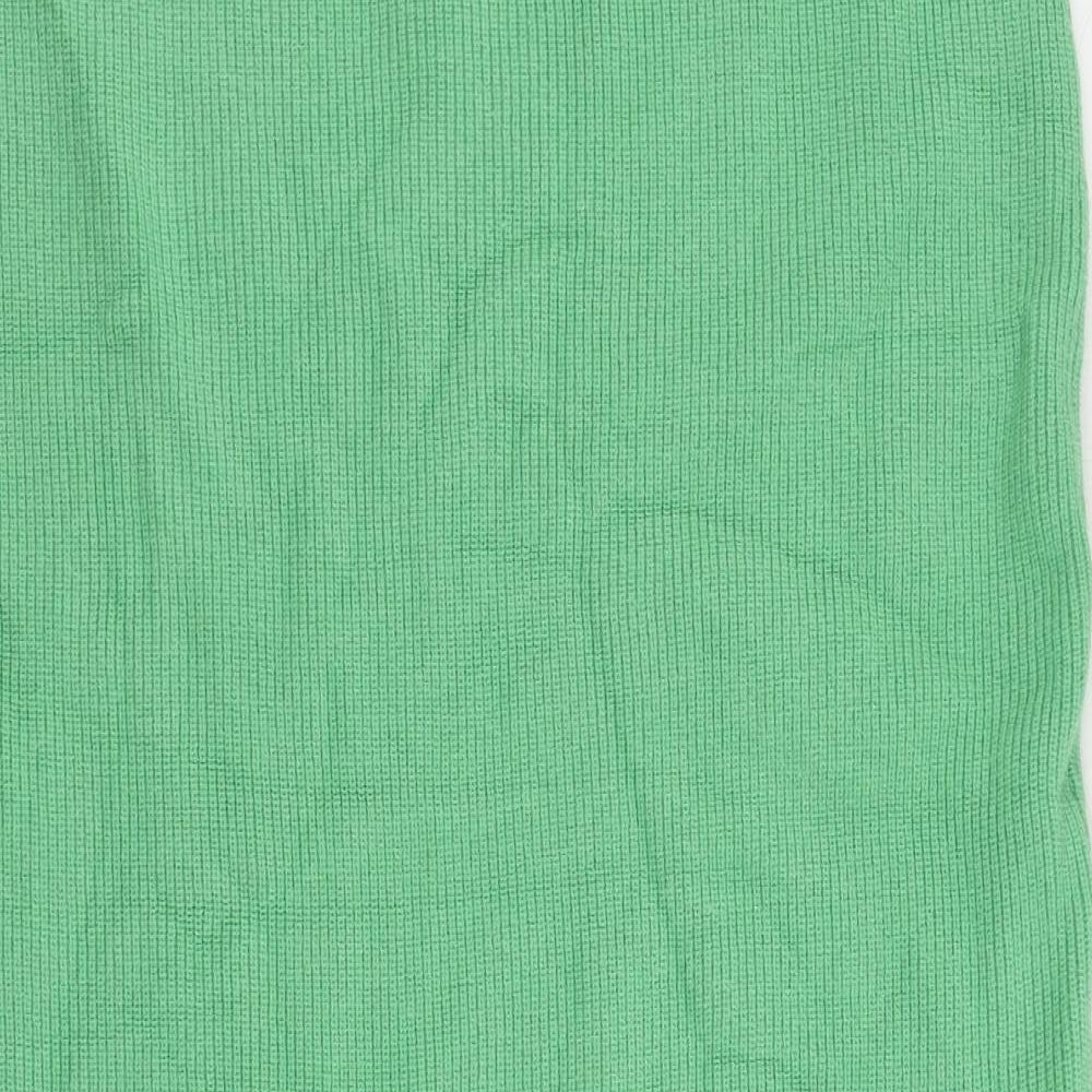 Marks and Spencer Womens Green Viscose Straight & Pencil Skirt Size L - Elastic Waist