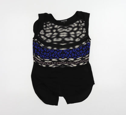 Womens UK Size S Warehouse Black Basic Blouse