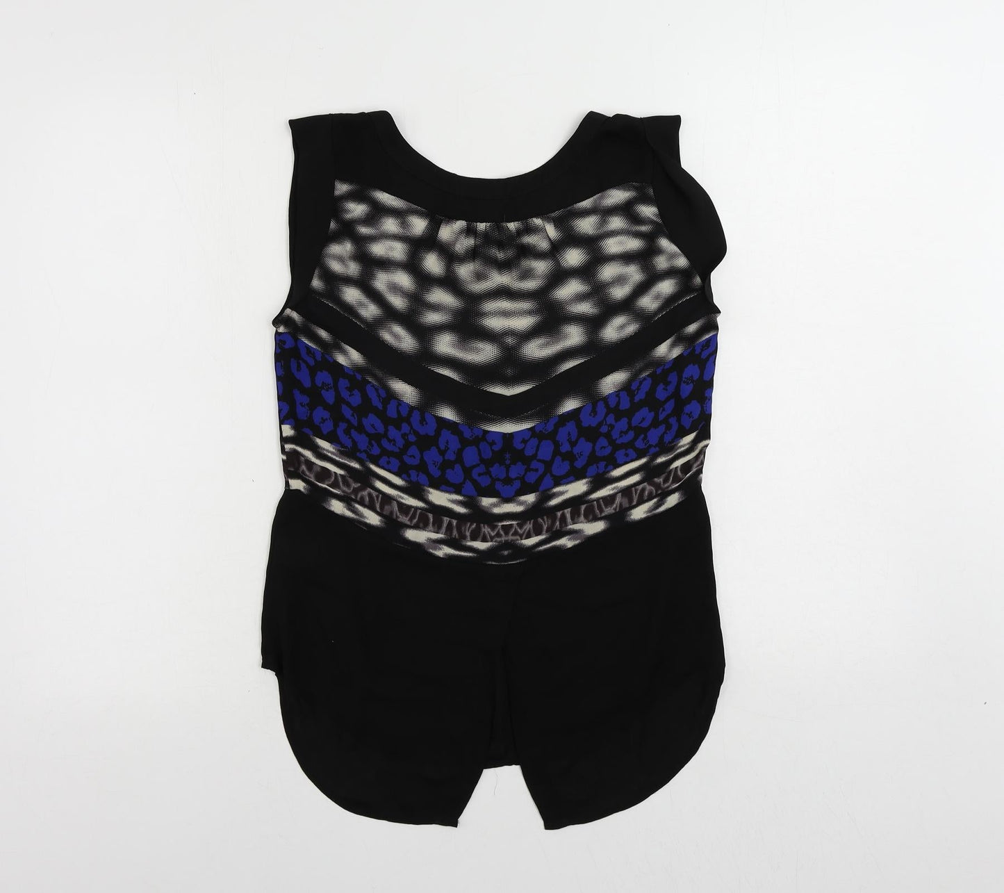 Womens UK Size S Warehouse Black Basic Blouse