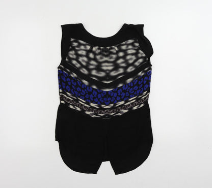 Womens UK Size S Warehouse Black Basic Blouse