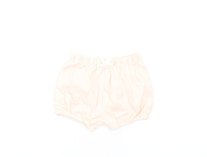 Marks and Spencer Girls Pink Cotton Shorts Outfit/Set Size 0-3 Months Pullover