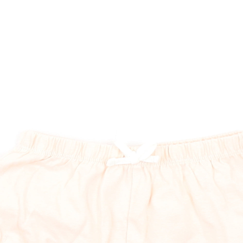 Marks and Spencer Girls Pink Cotton Shorts Outfit/Set Size 0-3 Months Pullover