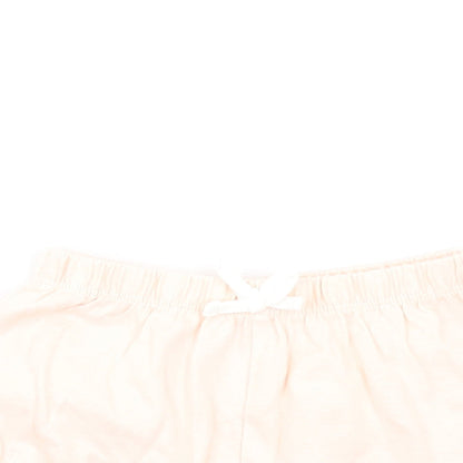 Marks and Spencer Girls Pink Cotton Shorts Outfit/Set Size 0-3 Months Pullover