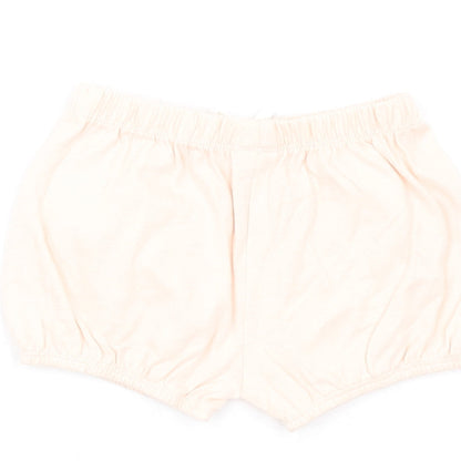 Marks and Spencer Girls Pink Cotton Shorts Outfit/Set Size 0-3 Months Pullover