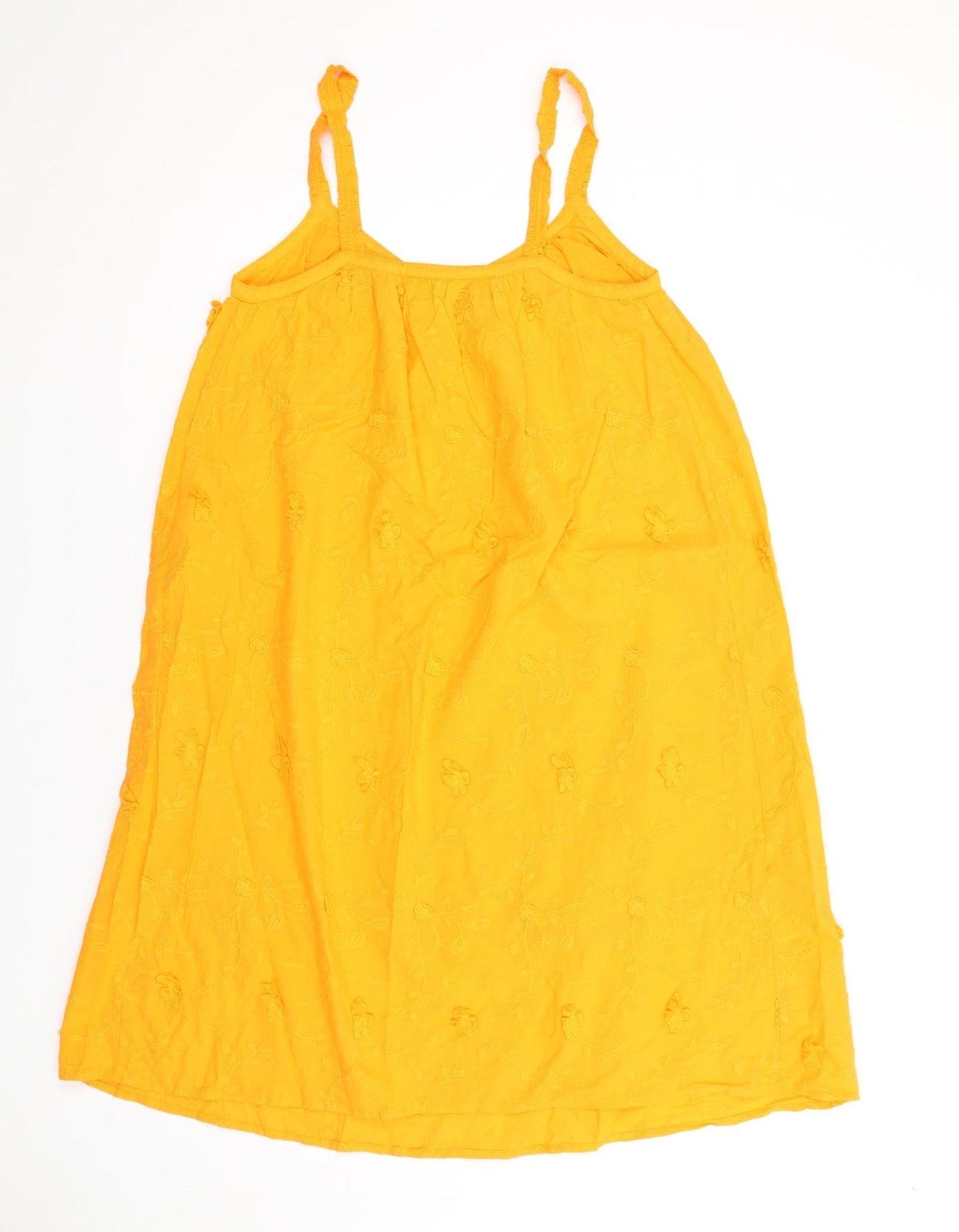 Per Una Womens Orange Cotton Trapeze & Swing Size 8 V-Neck Pullover