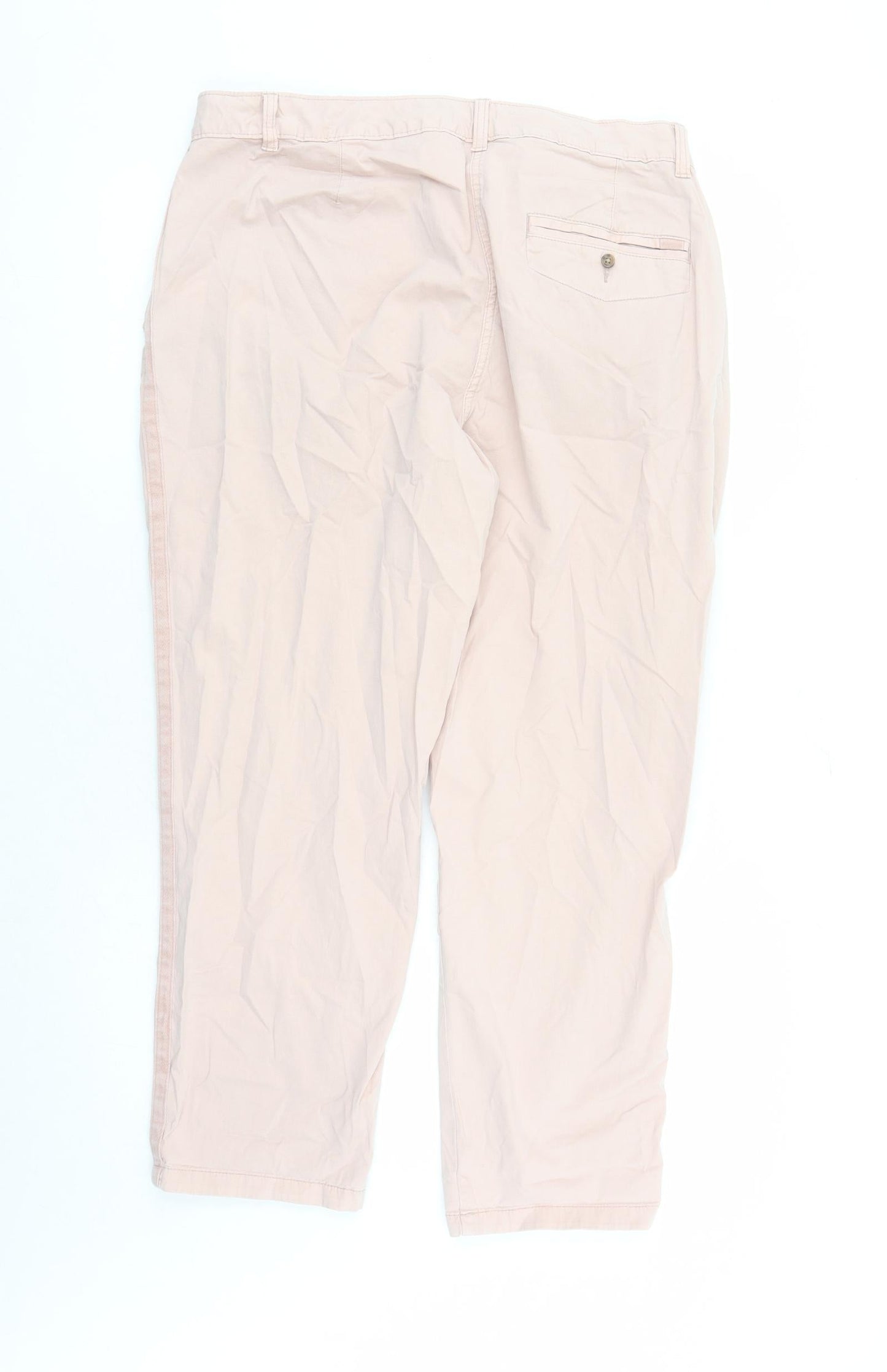Womens UK Size 20 Marks and Spencer Regular Fit Chino Pink Trousers