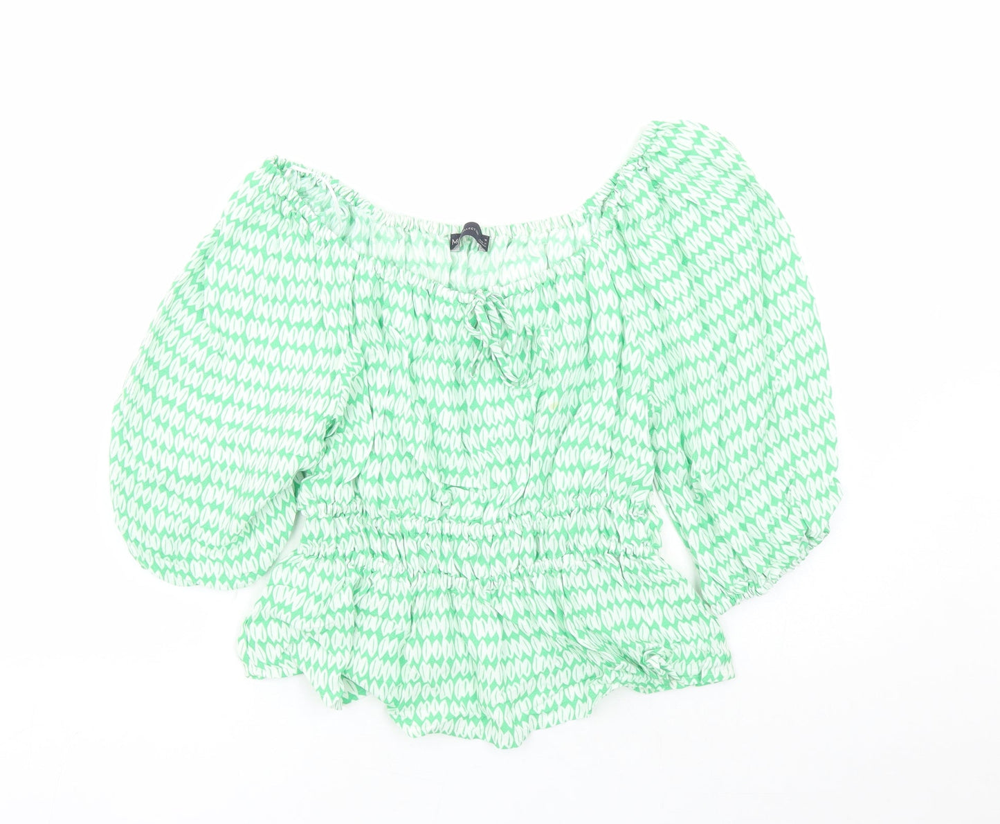 Womens UK Size 10 Marks and Spencer Green Basic Blouse