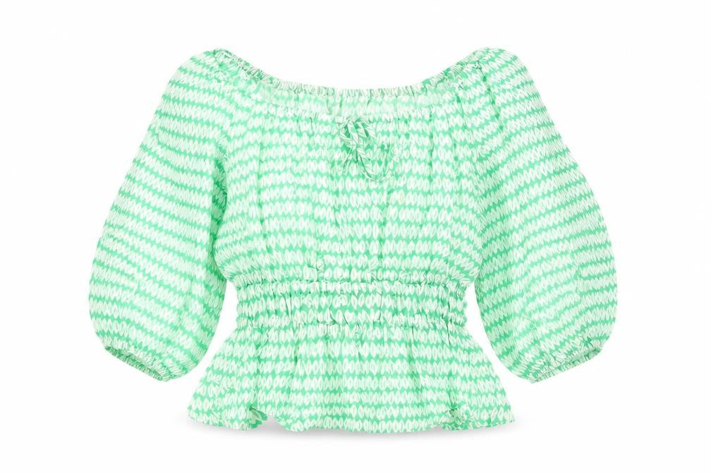 Womens UK Size 10 Marks and Spencer Green Basic Blouse