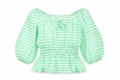 Womens UK Size 10 Marks and Spencer Green Basic Blouse
