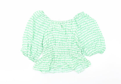Womens UK Size 10 Marks and Spencer Green Basic Blouse
