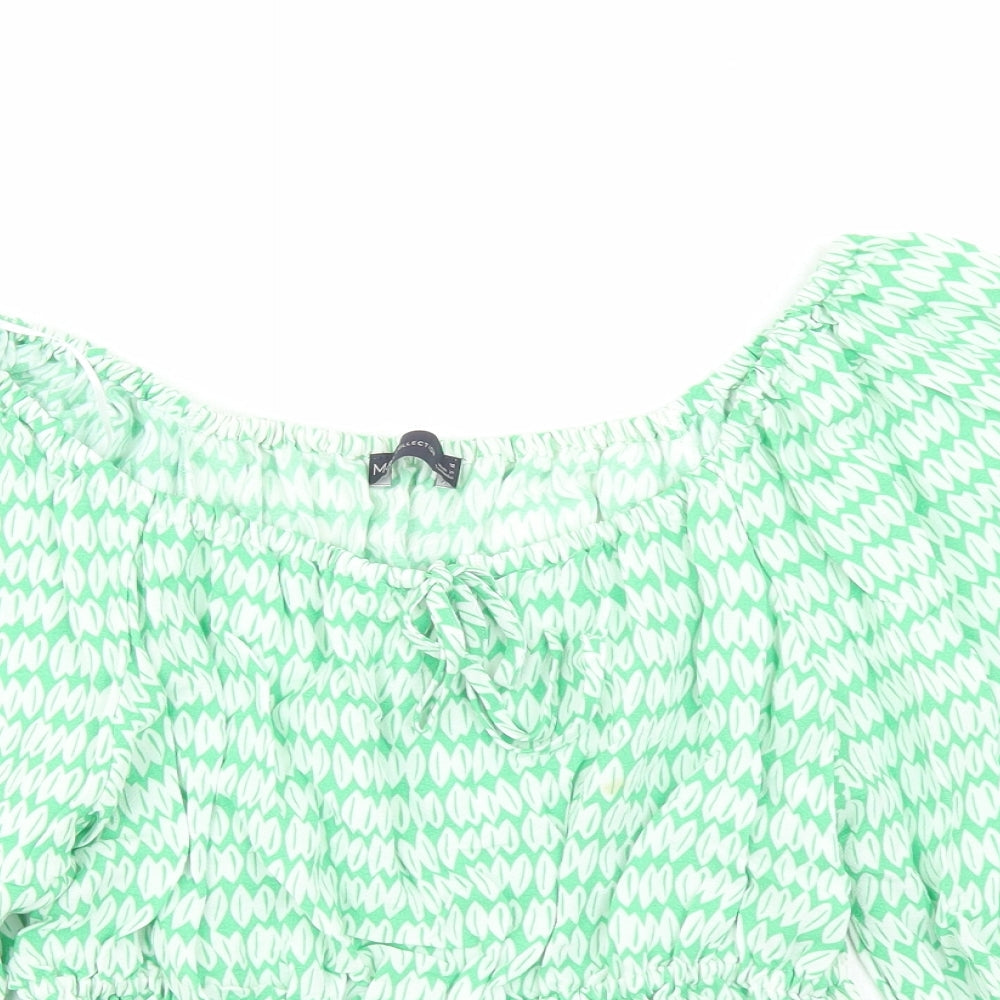 Womens UK Size 10 Marks and Spencer Green Basic Blouse