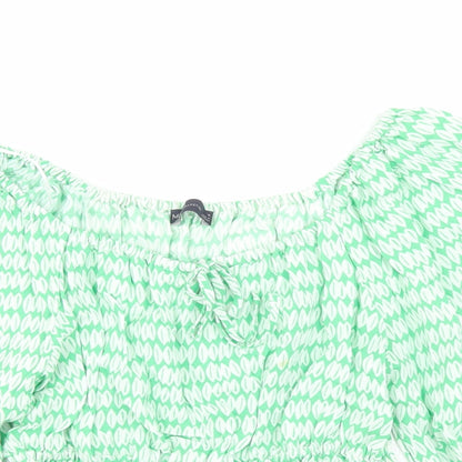 Womens UK Size 10 Marks and Spencer Green Basic Blouse