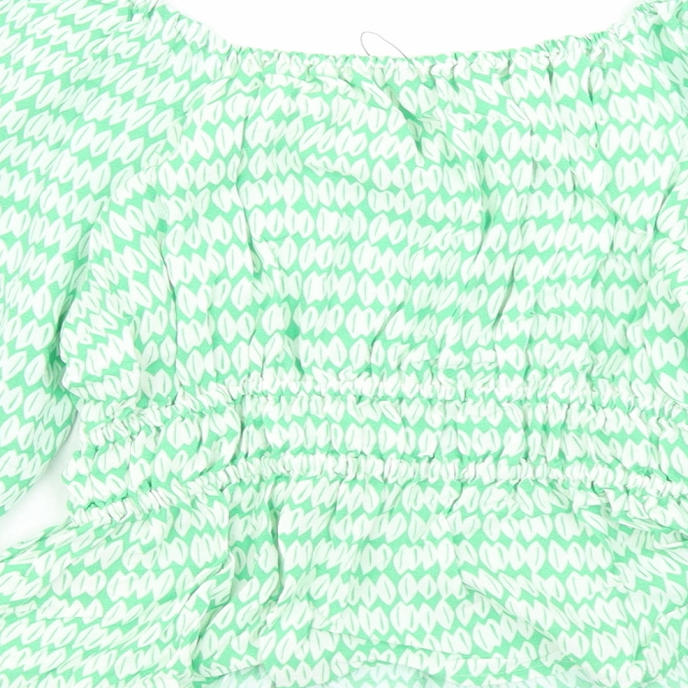 Womens UK Size 10 Marks and Spencer Green Basic Blouse