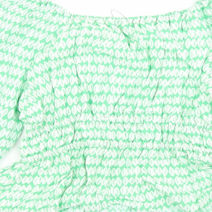 Womens UK Size 10 Marks and Spencer Green Basic Blouse
