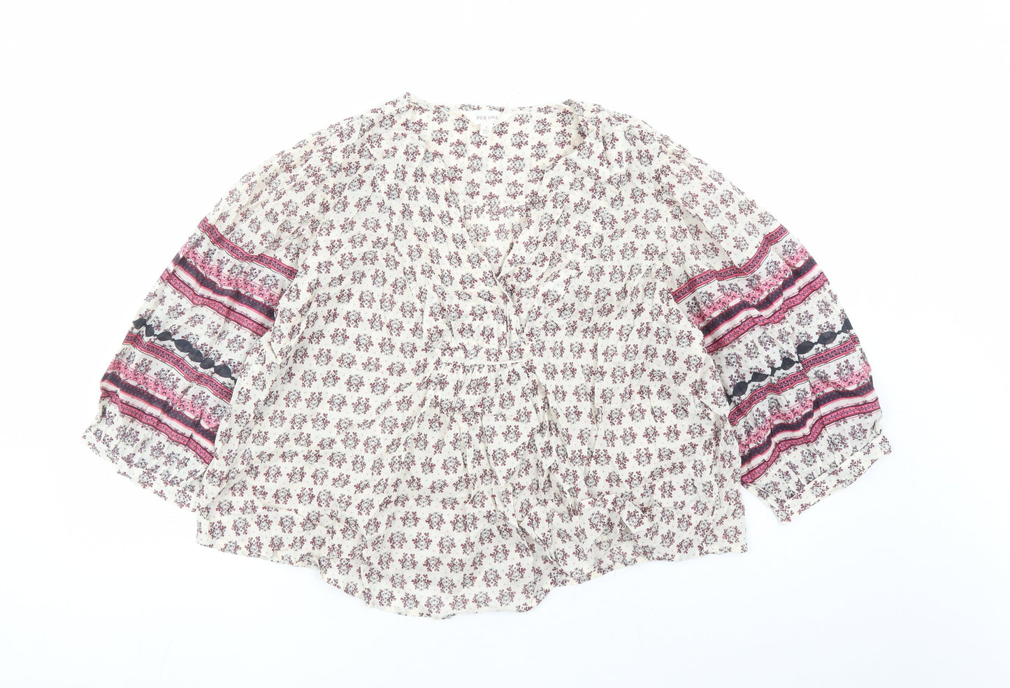 Womens UK Size S Per Una Multicoloured Basic Blouse
