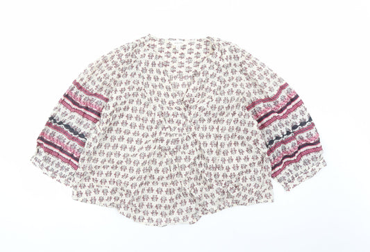 Womens UK Size S Per Una Multicoloured Basic Blouse