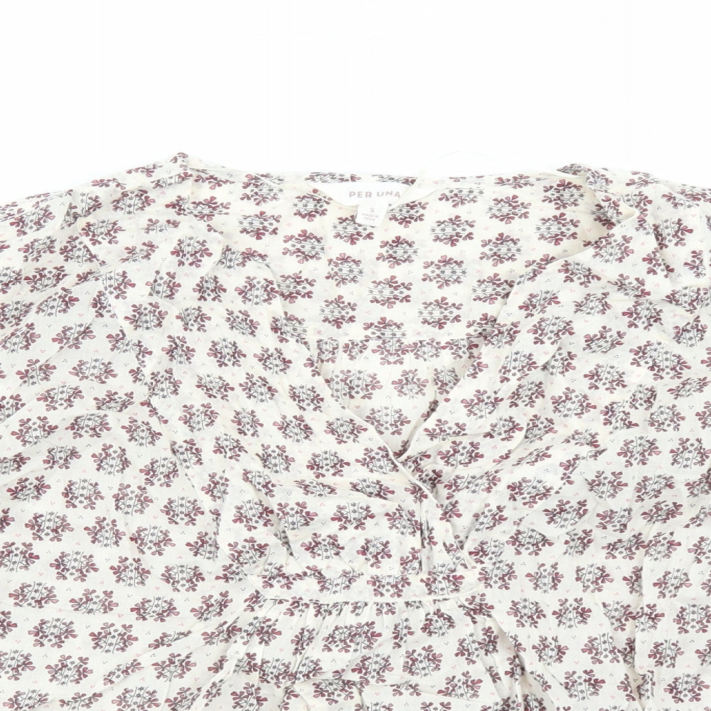 Womens UK Size S Per Una Multicoloured Basic Blouse