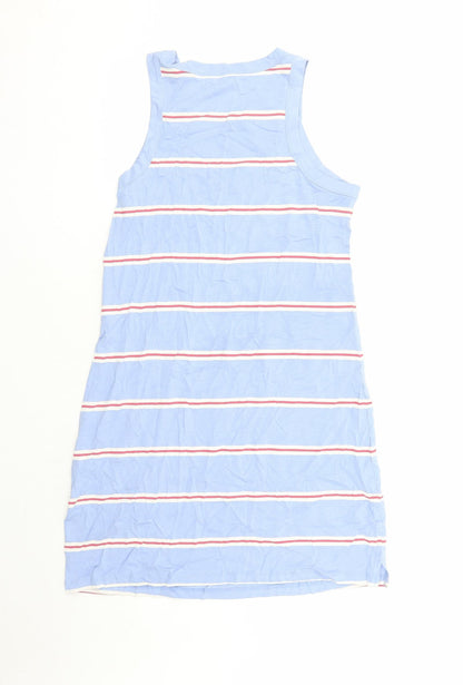 Marks and Spencer Womens Blue Striped Cotton Top Dress Size M