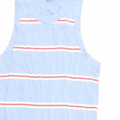 Marks and Spencer Womens Blue Striped Cotton Top Dress Size M