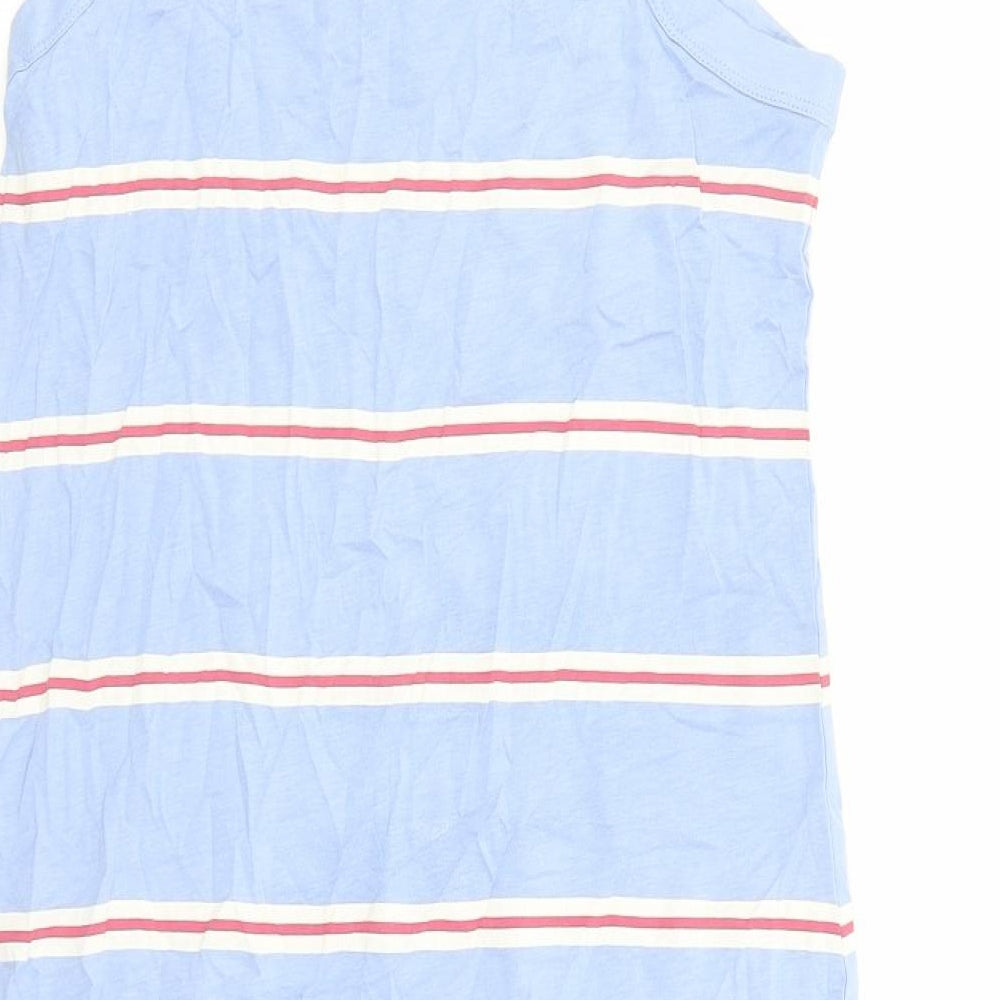 Marks and Spencer Womens Blue Striped Cotton Top Dress Size M