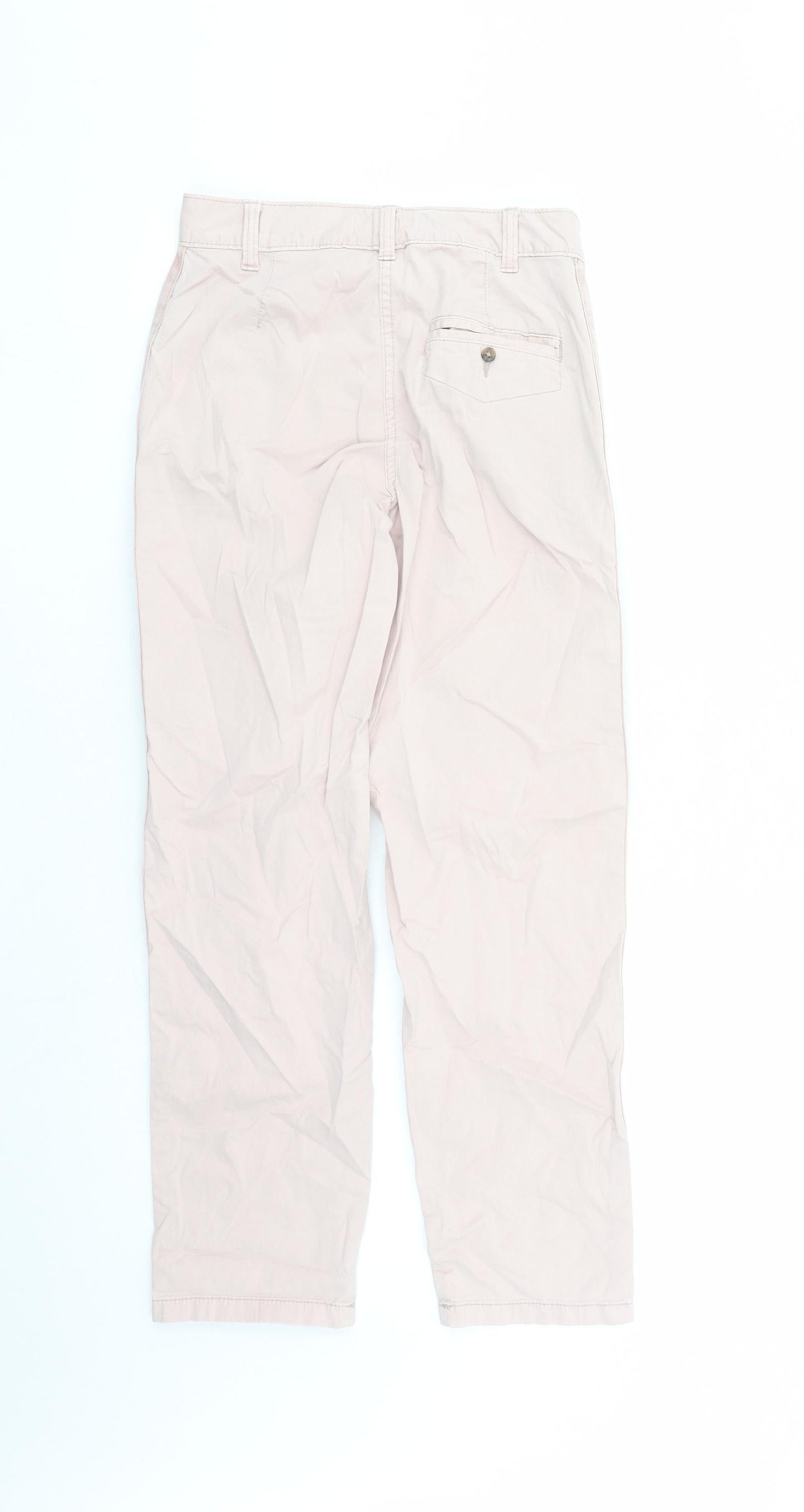 Womens UK Size 6 Marks and Spencer Regular Fit Chino Pink Trousers