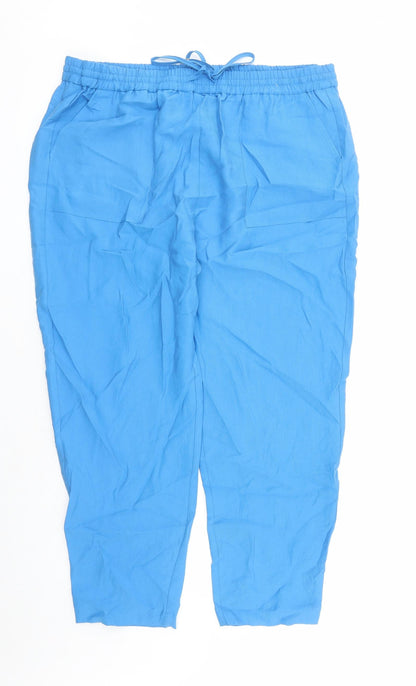 Womens UK Size 20 Marks and Spencer Regular Fit  Blue Trousers