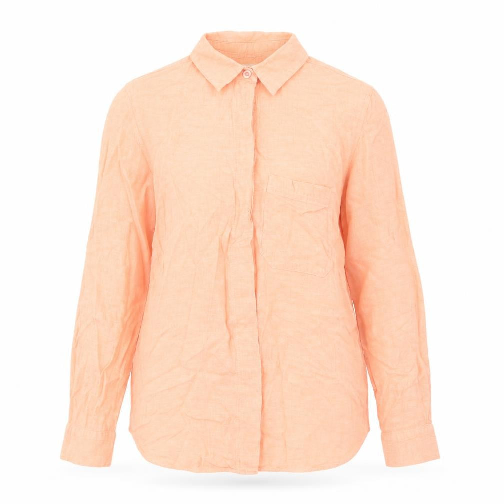Womens UK Size 8 Warehouse Orange Basic Button-Up