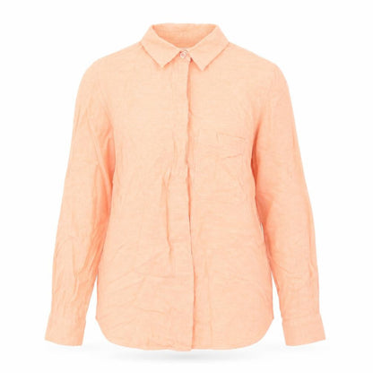 Womens UK Size 8 Warehouse Orange Basic Button-Up