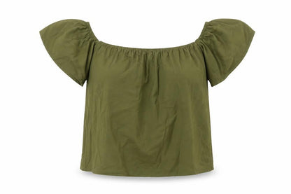 Womens UK Size 10 Boohoo Green Basic Blouse