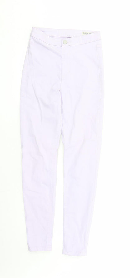 Womens UK Size 8 Marks and Spencer Regular Fit Skinny Purple Jeans