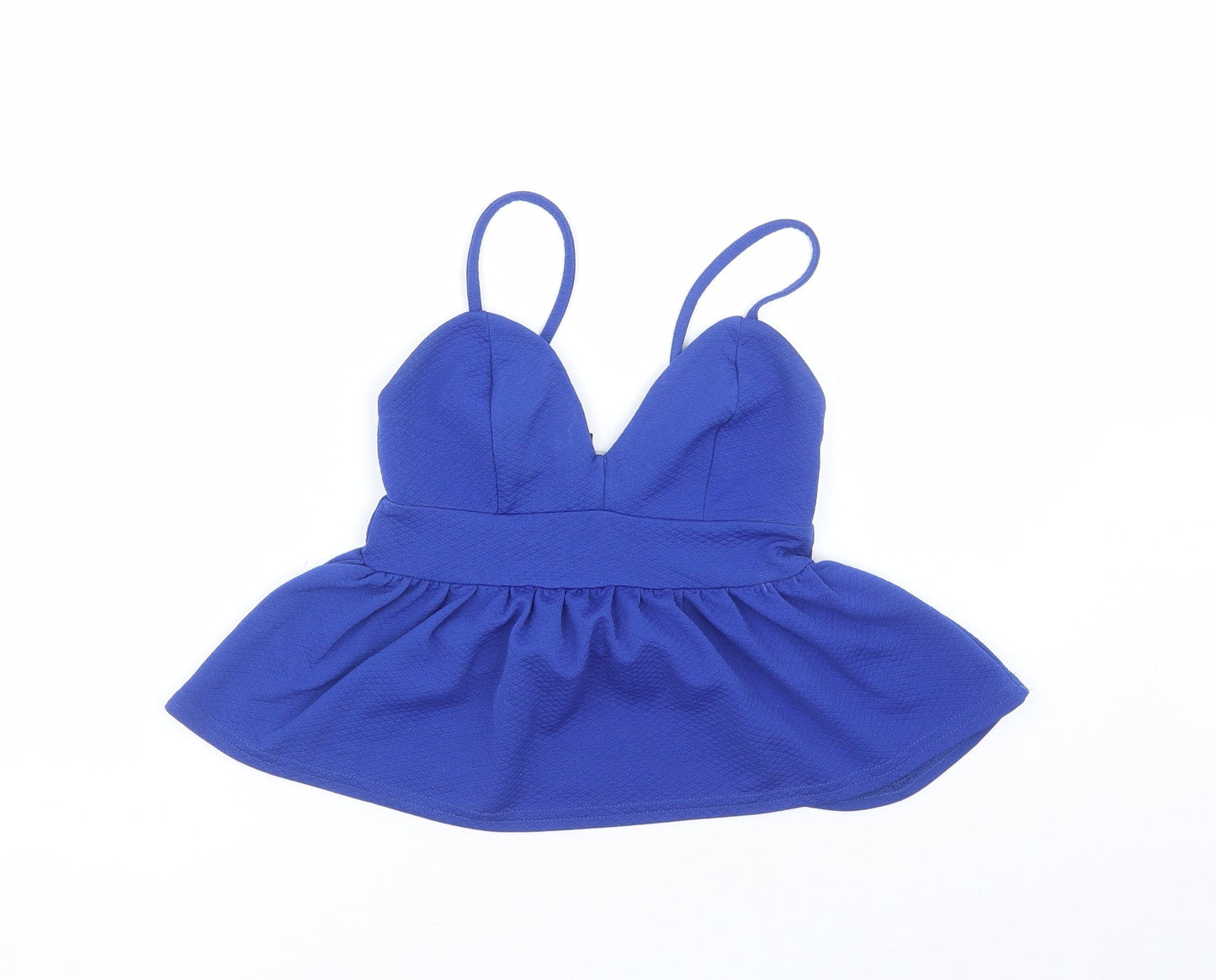 Womens UK Size 8 New Look Blue Cropped Tank
