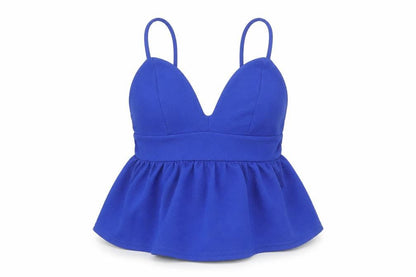 Womens UK Size 8 New Look Blue Cropped Tank