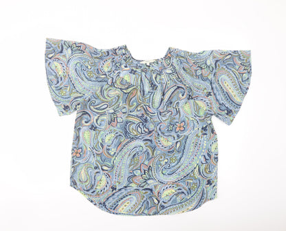 Womens UK Size 6 NEXT Multicoloured Basic Blouse