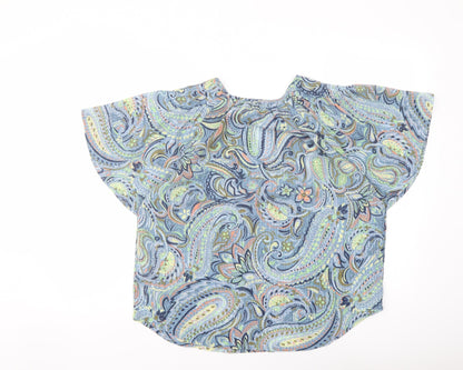 Womens UK Size 6 NEXT Multicoloured Basic Blouse