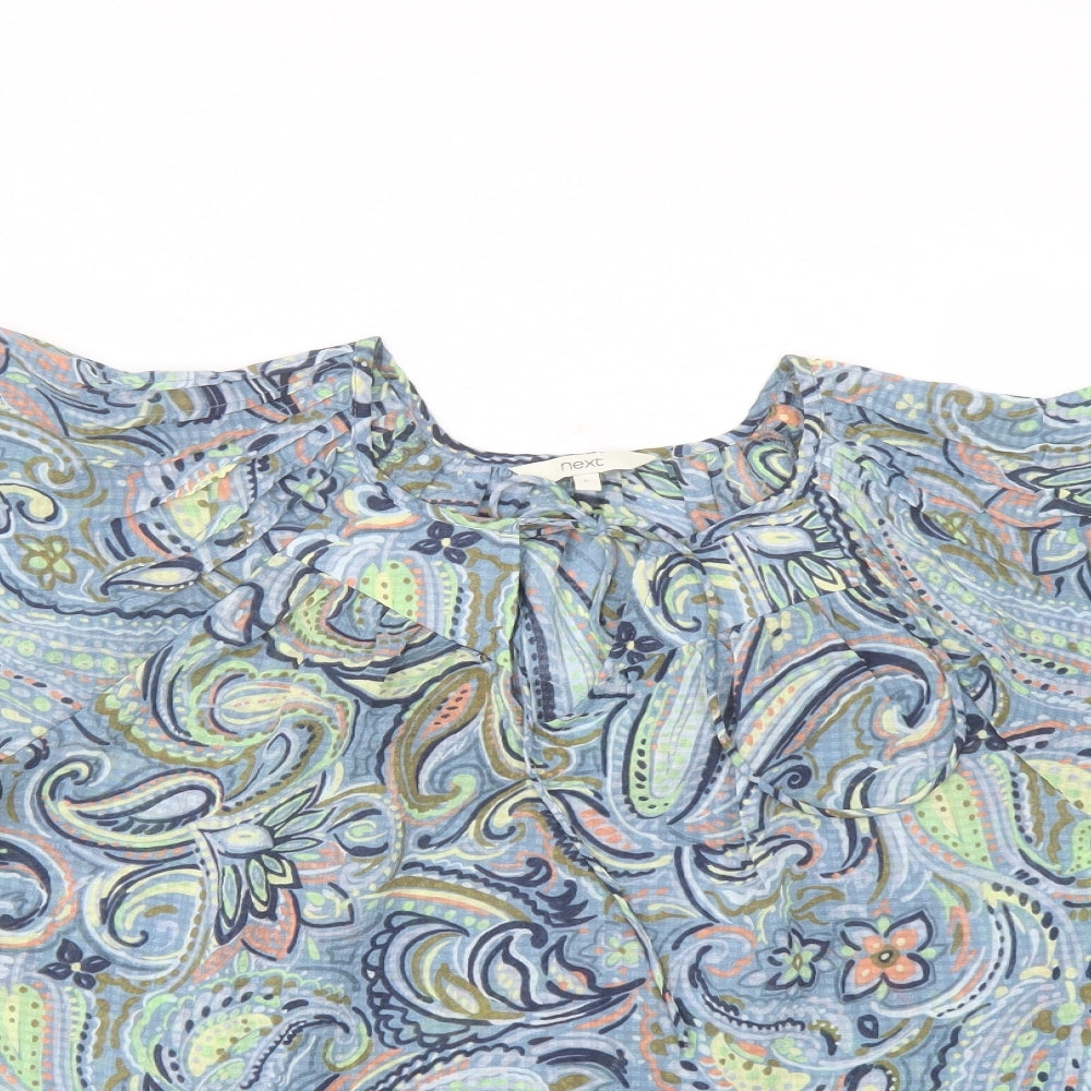 Womens UK Size 6 NEXT Multicoloured Basic Blouse