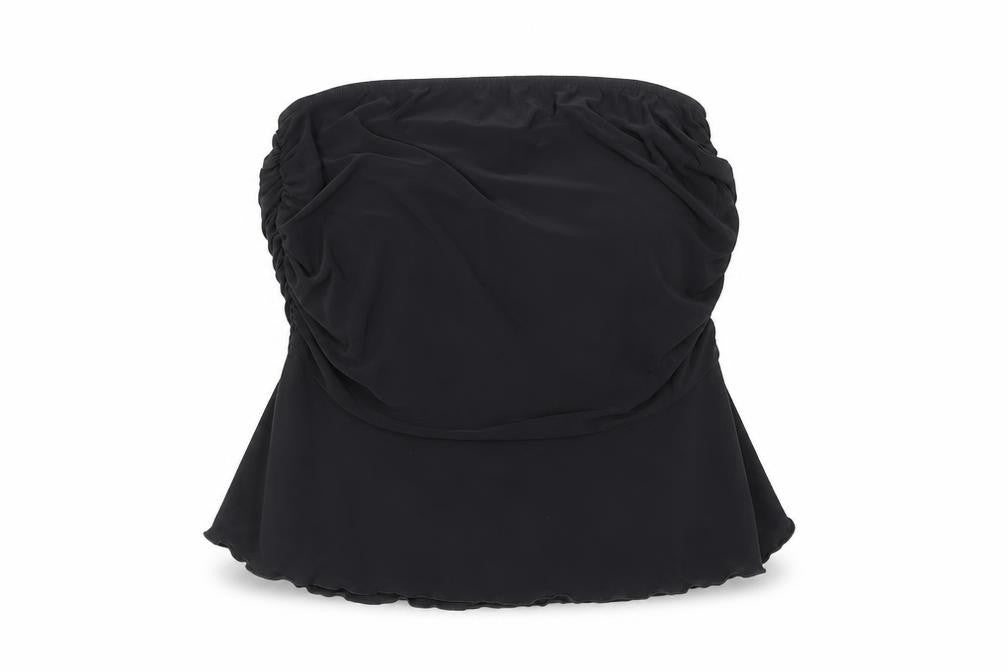 Womens UK Size 12 PRETTYLITTLETHING Black Basic Blouse