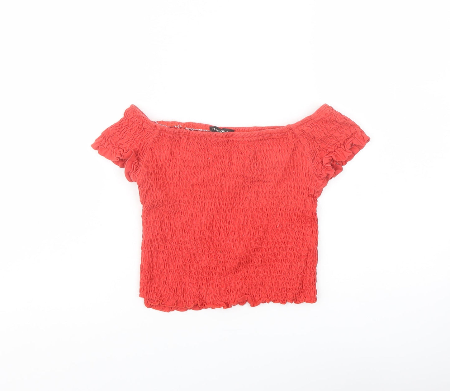 Womens UK Size S Terranova Red Cropped Tank