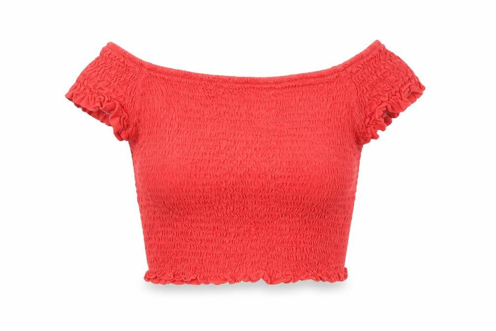 Womens UK Size S Terranova Red Cropped Tank