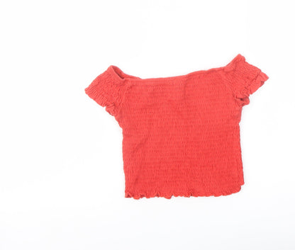 Womens UK Size S Terranova Red Cropped Tank