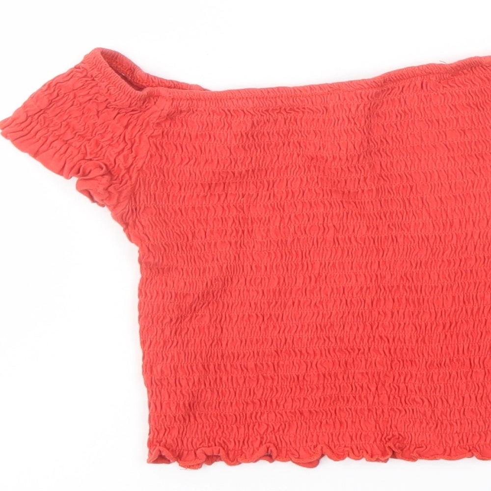 Womens UK Size S Terranova Red Cropped Tank