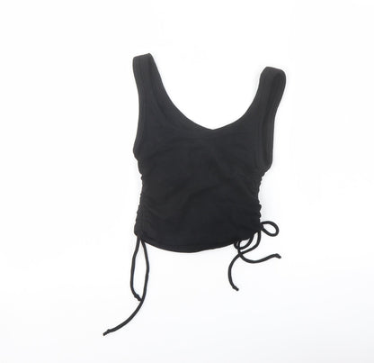 Womens UK Size M Zara Black Cropped Tank