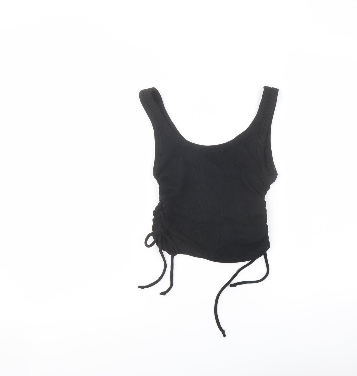 Womens UK Size M Zara Black Cropped Tank