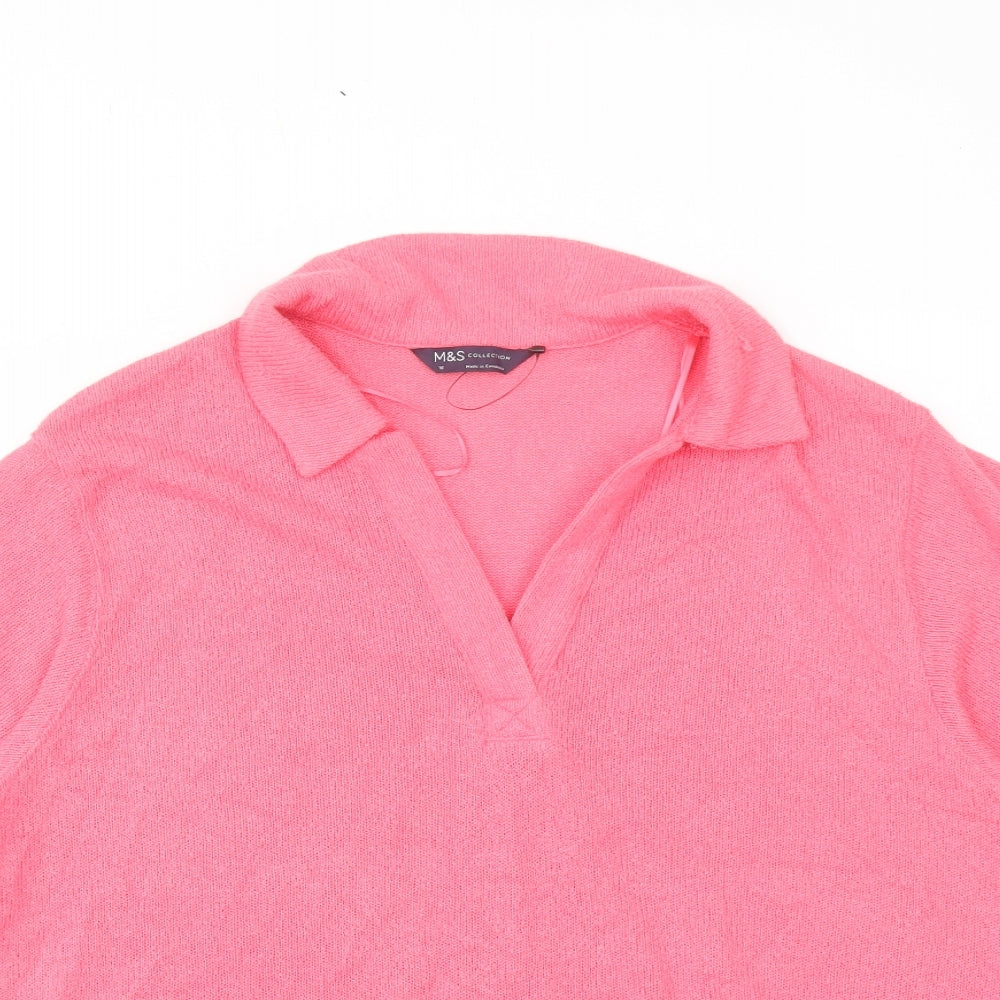 Womens UK Size 16 Marks and Spencer Pink Pullover Jumper