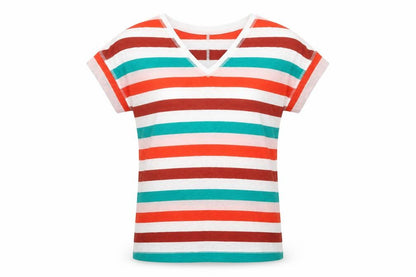 Womens UK Size 8 Marks and Spencer Multicoloured Basic T-Shirt
