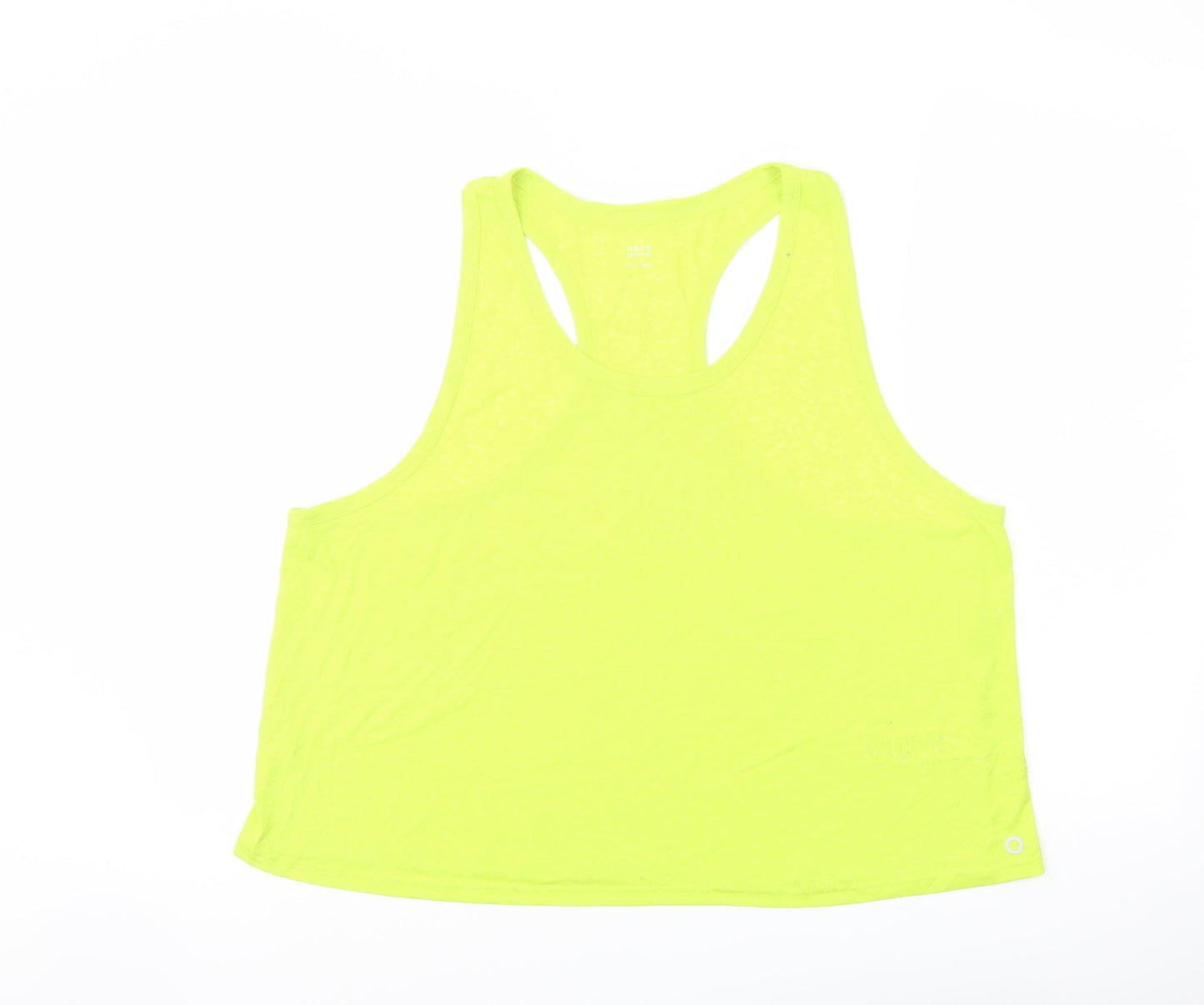 GOODMOVE Womens Green Polyester Basic Tank Size 18 Scoop Neck Pullover