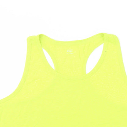 GOODMOVE Womens Green Polyester Basic Tank Size 18 Scoop Neck Pullover