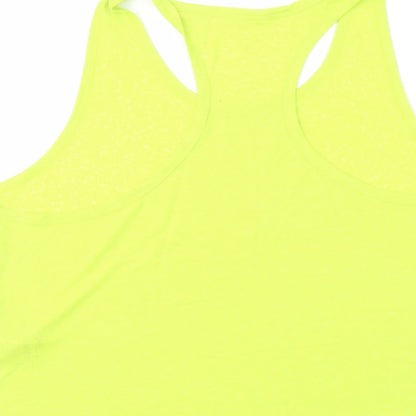 GOODMOVE Womens Green Polyester Basic Tank Size 18 Scoop Neck Pullover